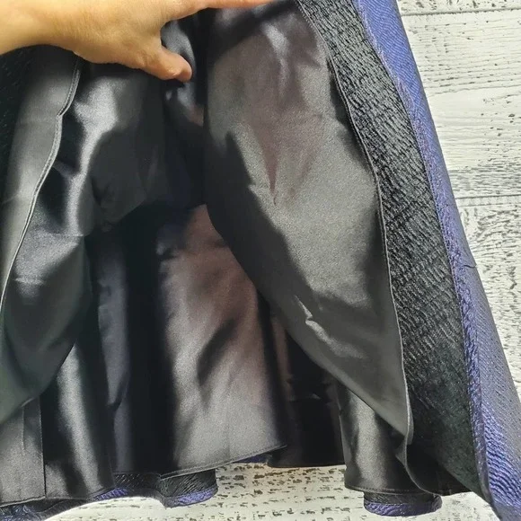 Express Fit and Flare Cocktail Nightdress Metallic Jacquard Dress NWOT Sz 6 - Picture 5 of 11